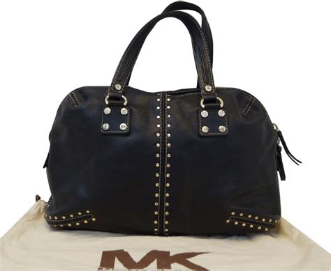 gold studded michael kors handbag|michael kors quilted shoulder bag.